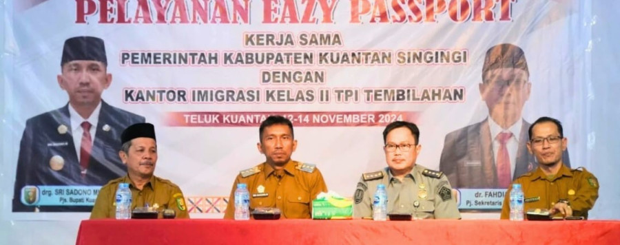 Pjs Bupati Kuansing Sri Sadono Mulyanto Buka Pelaksanaan Eazy Passport
