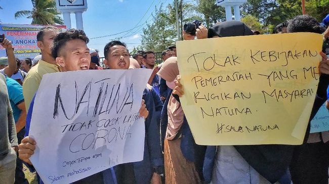 Demo Lagi, Warga Natuna Minta WNI dari China Dipindahkan ke Kapal Perang