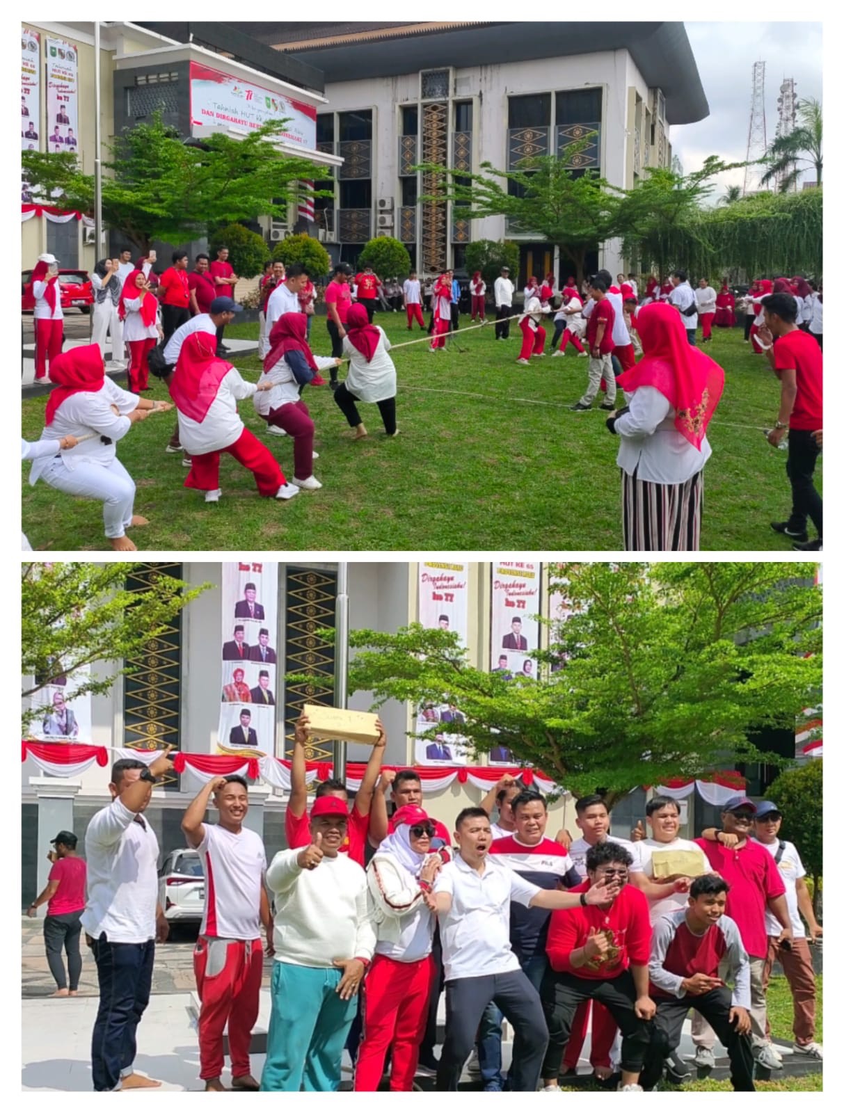 Rayakan HUT RI ke-77,  Sekretariat DPRD Pekanbaru Gelar Lomba Permainan Rakyat