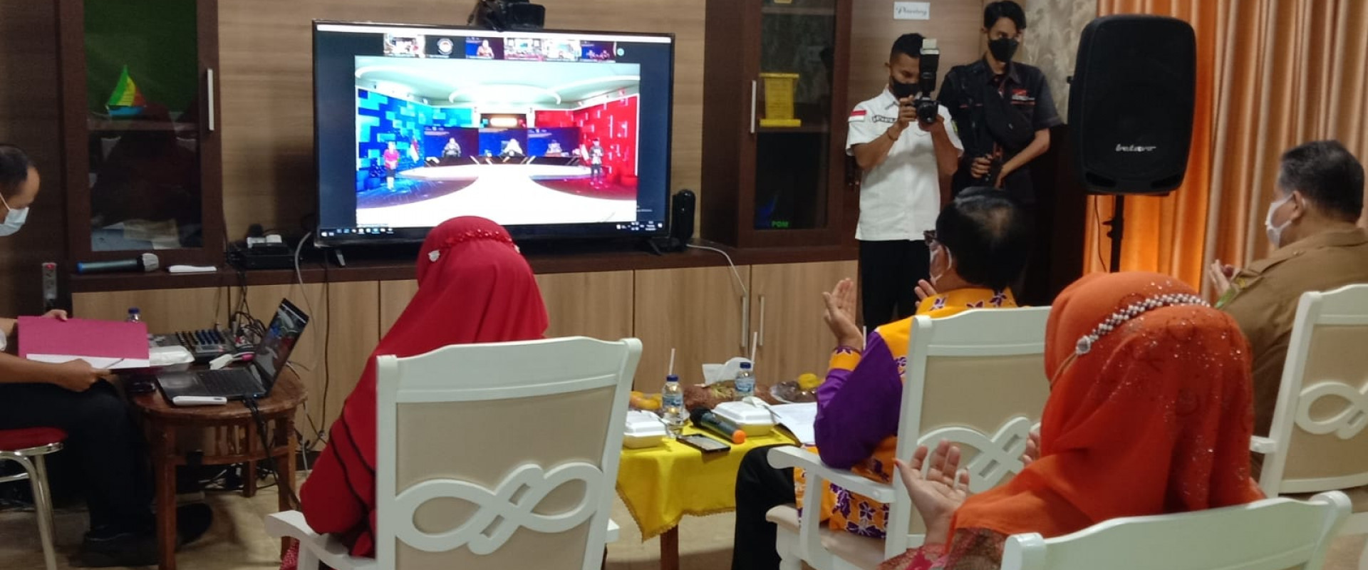 Bupati Inhil Ikuti Rakoor Pengawasan Penyelenggaraan Pemerintah Daerah Secara Nasional