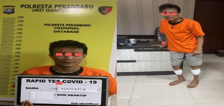 Polresta Pekanbaru Tangkap Satu Lagi Tahanan Kabur, Pelaku Ditembak