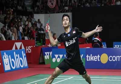Anthony Ginting Tersingkir di Babak 16 Besar Indonesia Open 2019