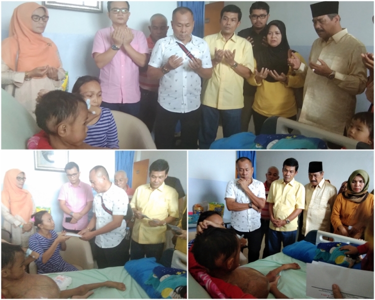 Fraksi dan Partai Golkar Pekanbaru Peduli, Kunjungi Pasien Cilik Tumor Ganas di PMC