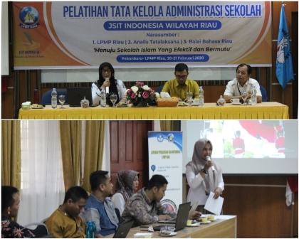 Gandeng LPMP Riau, JSIT Wilayah Riau Gelar Pelatihan Tata Kelola Administrasi Sekolah