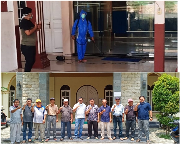 Antisipasi Virus Corona di Mesjid-mesjid, Roni Pasla Adakan Penyemprotan Disinfektan