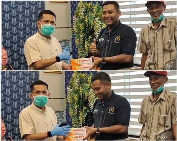 Peduli Jurnalis, TAF Bagikan Makser dan Vitamin ke FWL Pekanbaru