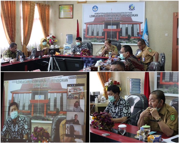 Bahas Pembatalan UN 2020, Kemendikbud Gelar Vidcon Bersama Disdik dan LPMP Riau