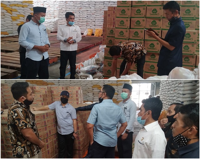 Kroscek Paket Bansos Pemko, Komisi I DPRD Pekanbaru Sidak Gudang Sembako dan BulogÂ 