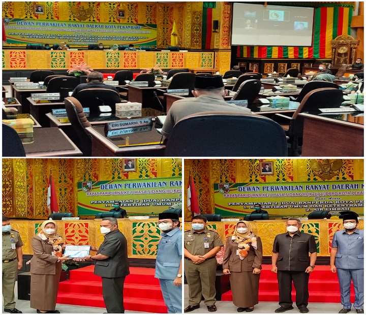 Pemko Pekanbaru Ajukan 2 Ranperda ke DPRD Pekanbaru