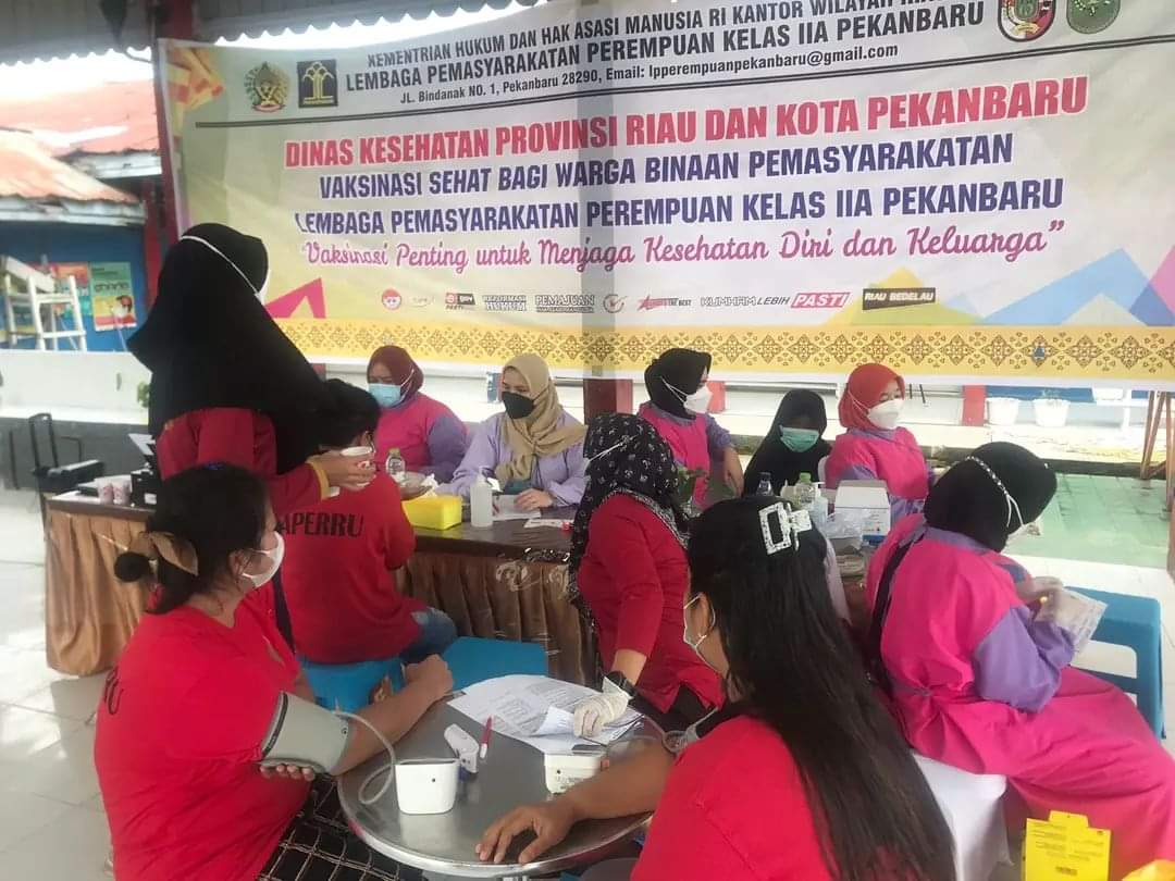 Lapas Perempuan Pekanbaru Gelar Vaksin Dosis Kedua