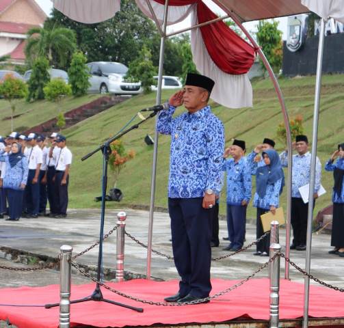 ASN Beserta Bupati Pelalawan Peringati Hari Lahir Pancasila
