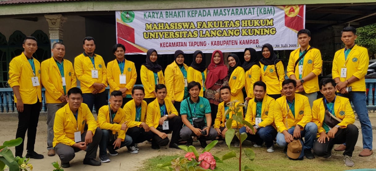 Mahasiswa Fakultas Hukum Unilak Ikuti Kemah Bakti Di Kecamatan Tapung