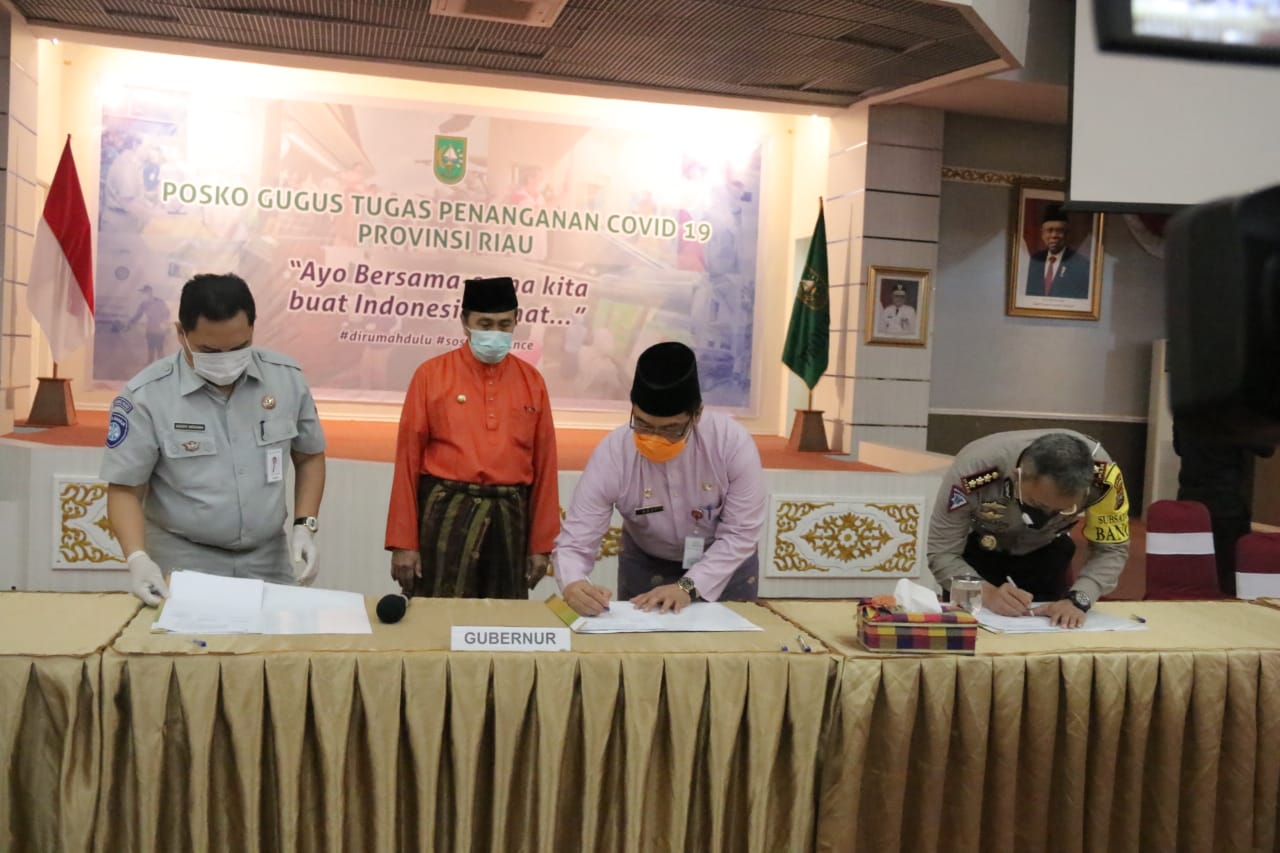 Gubri Teken MoU Pembebasan Denda Pajak Selama Masa Tanggap Darurat COVID-19