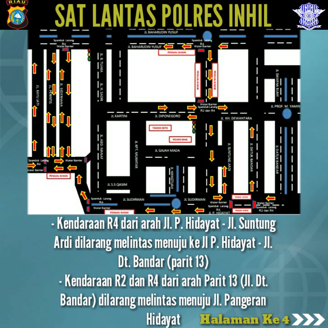 Jelang Ramadhan Polres Inhil Laksanakan Rekayasa Lalu Lintas