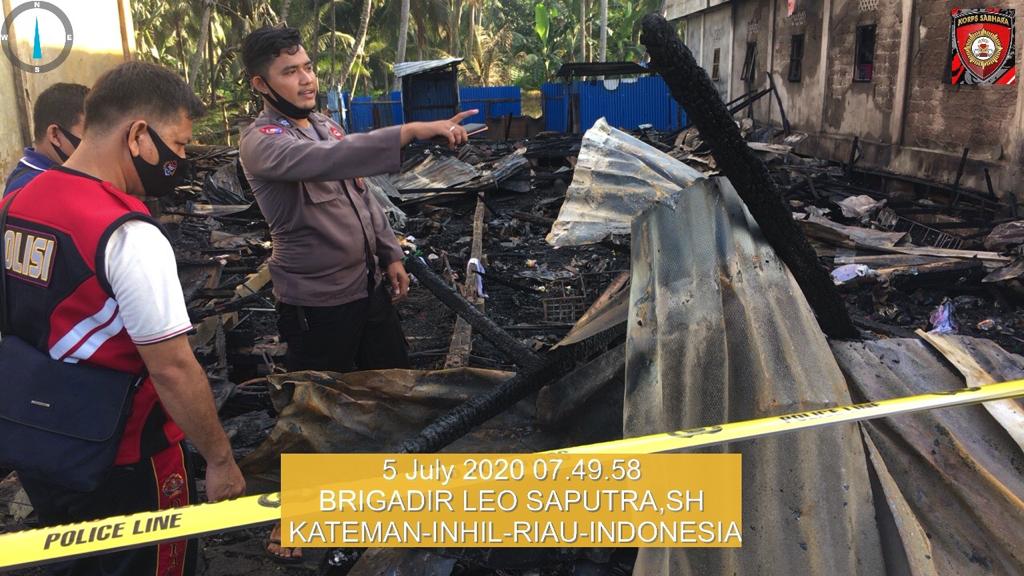 Rumah Kos-kosan di Pasar Sambu Â Ludes Terbakar