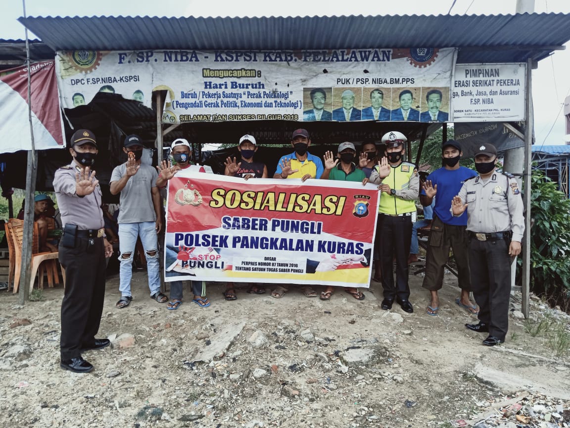 Polsek Pangkalan Kuras Gelar Sosialisasi Saber Pungli