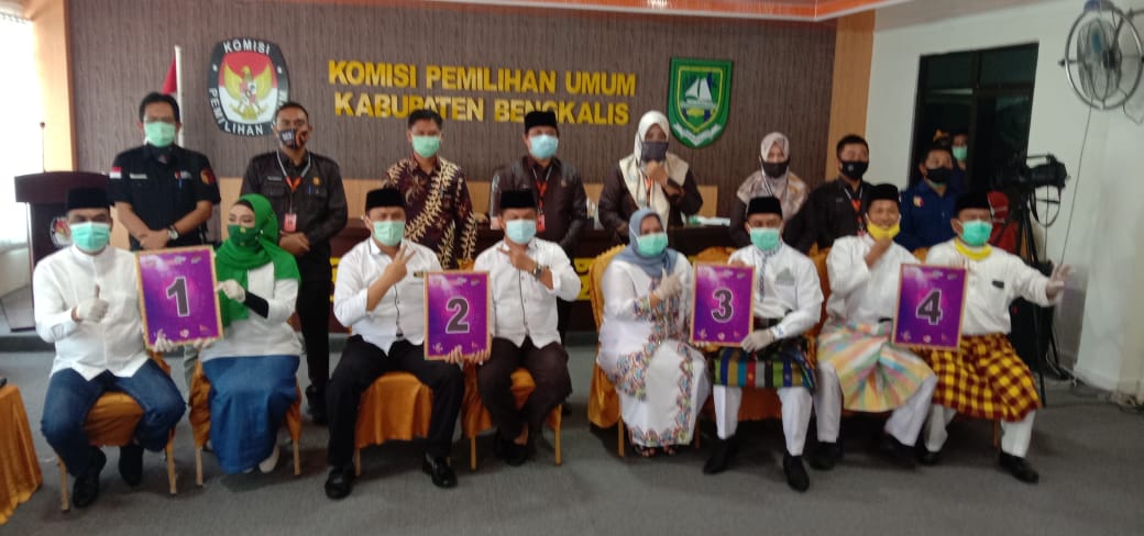 Nomor Urut Paslon Pilkada Bengkalis: KDI Â Nomor 1, AMAN 2, KBS 3 dan ESA Nomor 4