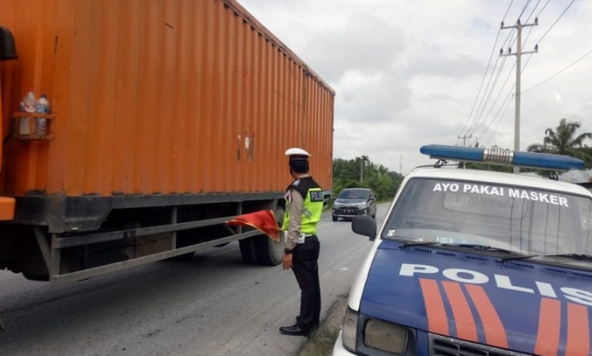 Unit Lantas Polsek Pangkalan Kuras Taja Patroli Lalu Lintas