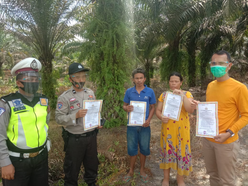 Meski Musim Hujan, Polsek Pangkalan Kuras tetap Patroli Karhutla