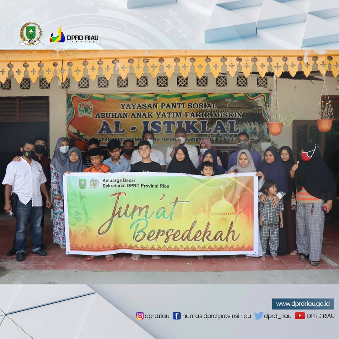 Program Jumat Bersedekah Sekretariat DPRD Riau, Muflihun : Ini Jadi Kegiatan Rutin