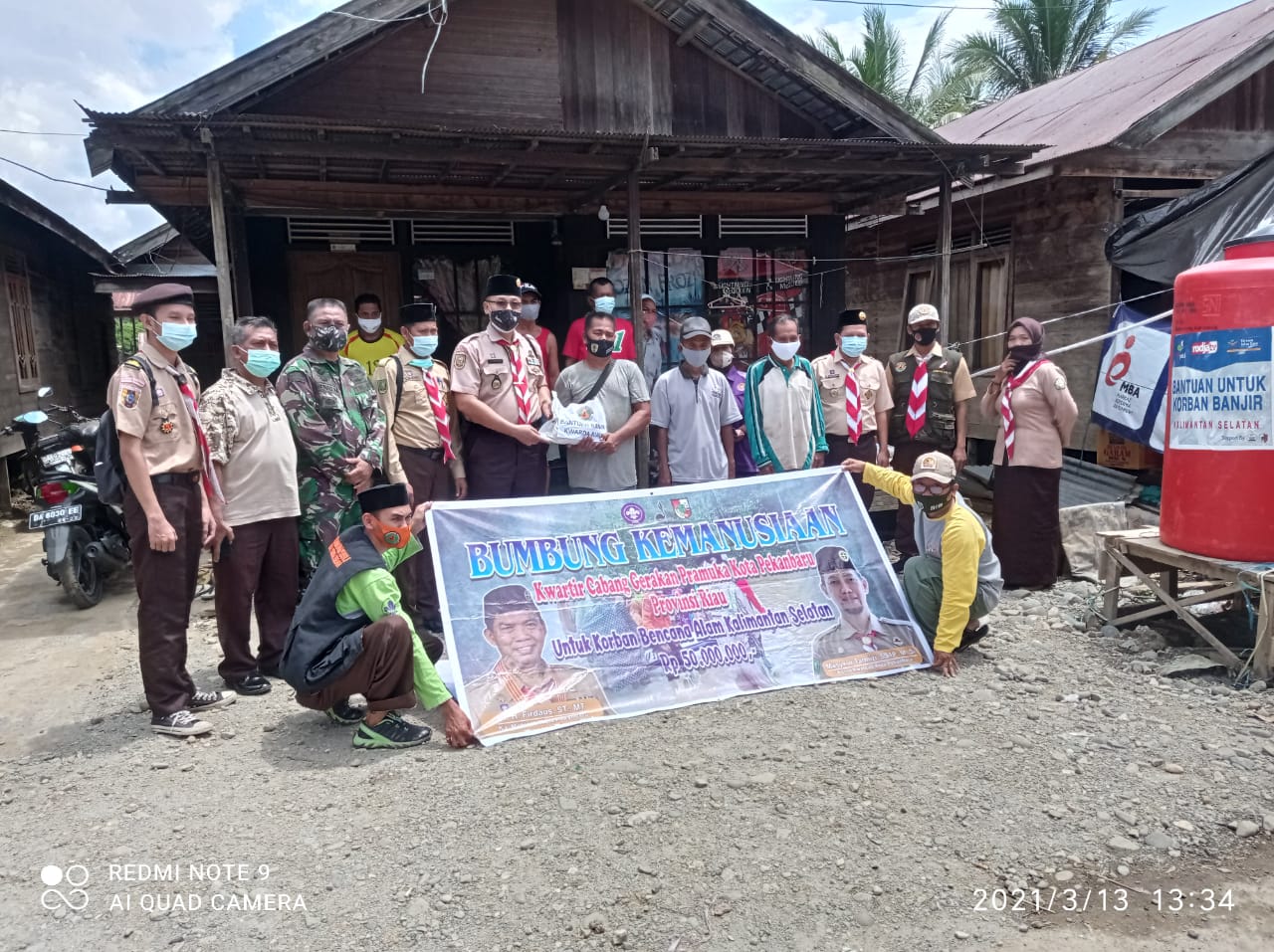 Bumbung Kemanusiaan Bencana Pramuka Pekanbaru Tiba Di Kalsel