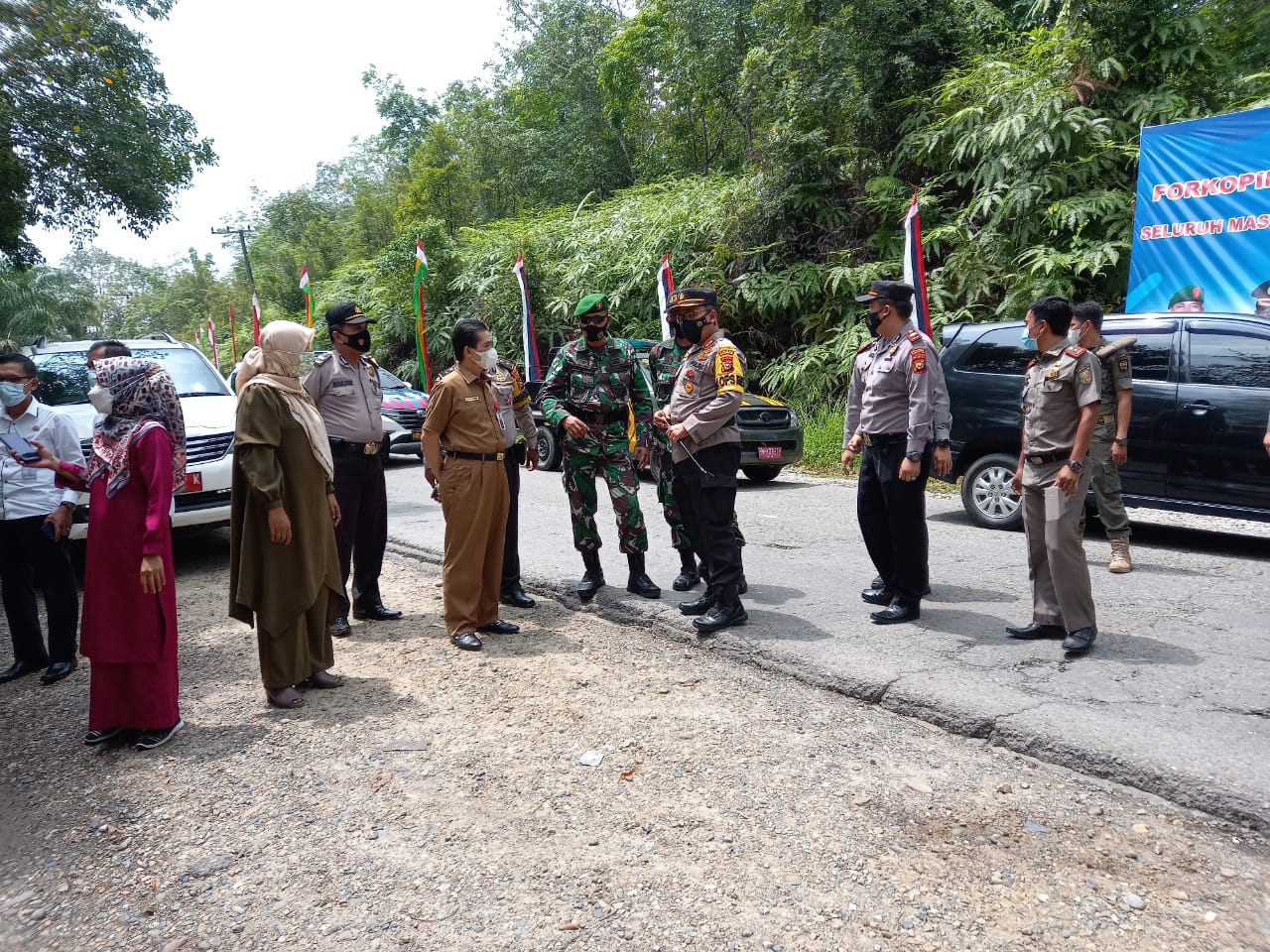 Polres Kuansing Perketat Arus Mudik dan Tinjau Pos Penyekatan