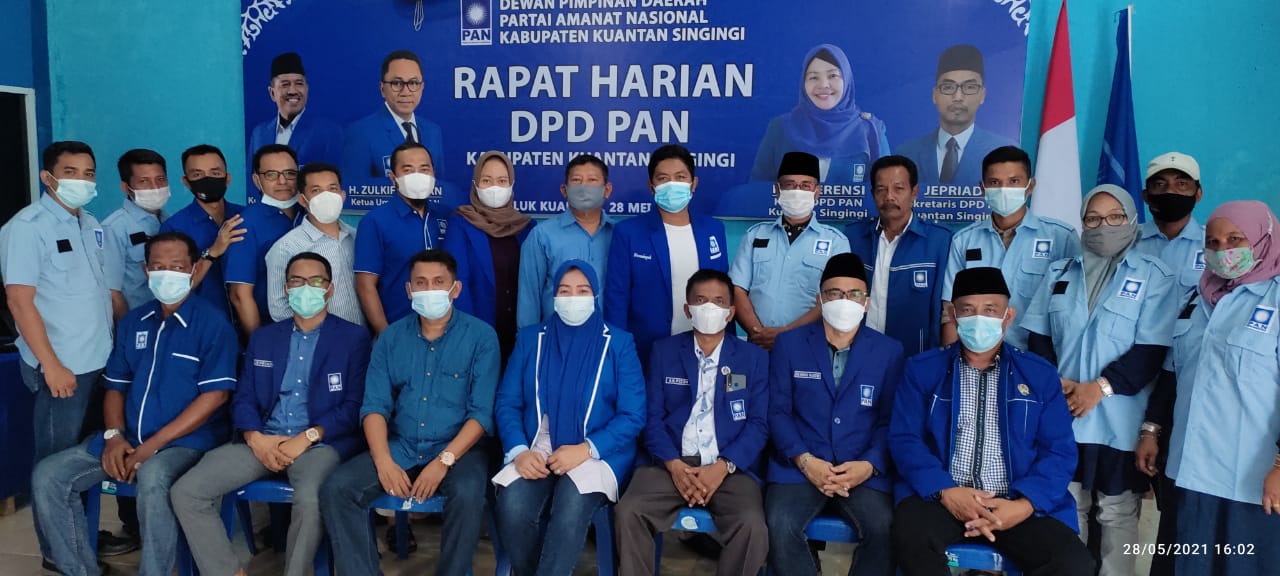 Rapat Harian DPD PAN Kuansing, Komperensi Sampaikan Pesan Ketum Partai