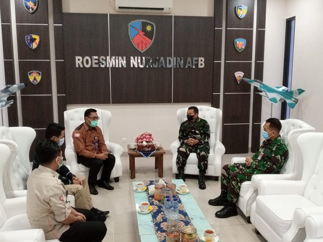 Danlanud Sambut Hangat Rombongan Kunker KPU Riau