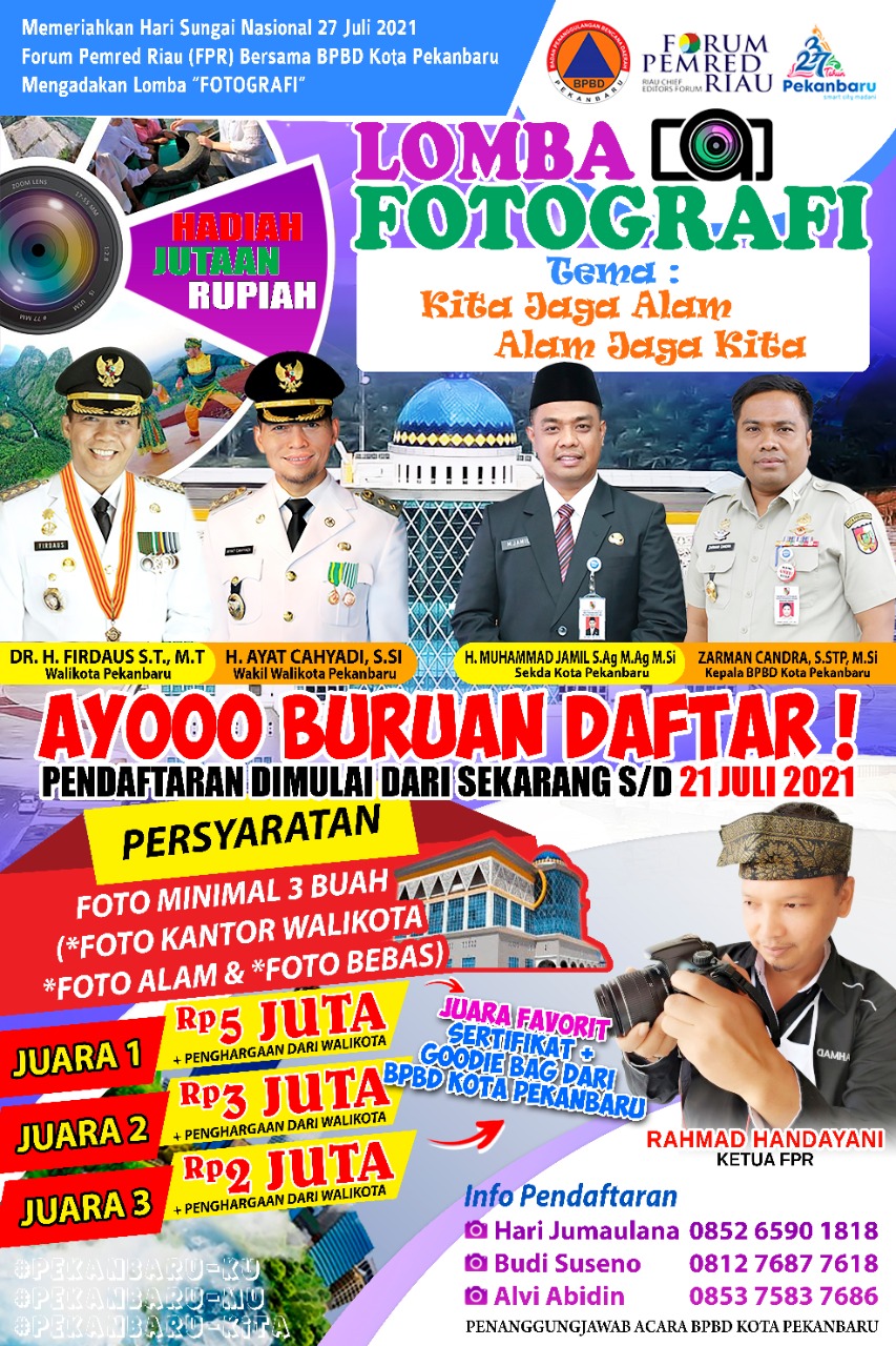 FPR dan BPBD Pekanbaru Sosialisasi Pencegahan Covid-19 Lewat Lomba Foto