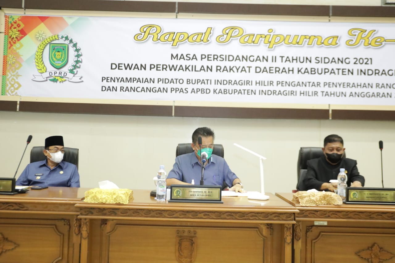 Bupati Inhil Sampaikan Pidato Pengantar KUA PPAS TA 2022
