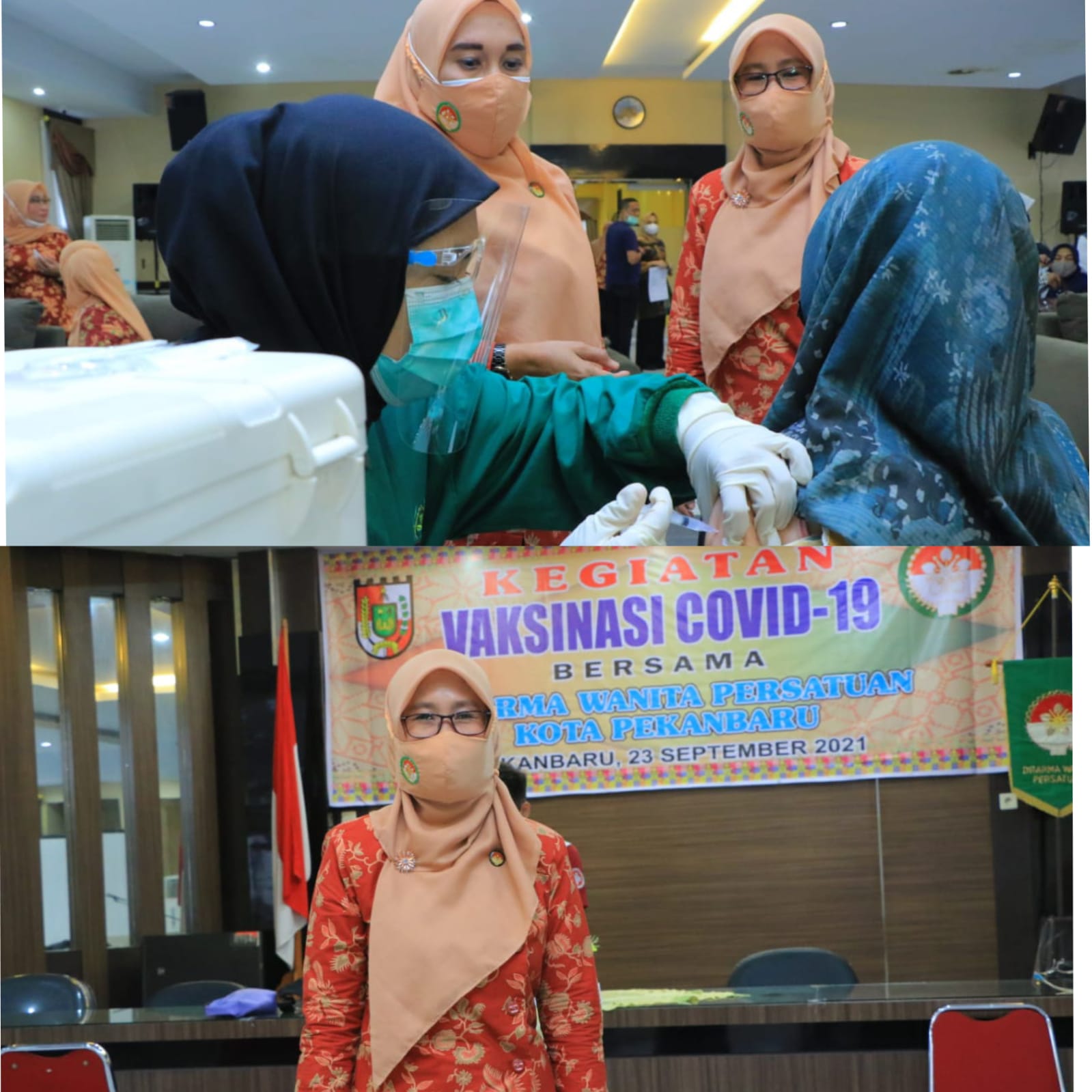 Dukung Program Pemerintah, DWP Pekanbaru Lakukan Vaksinasi Covid-19