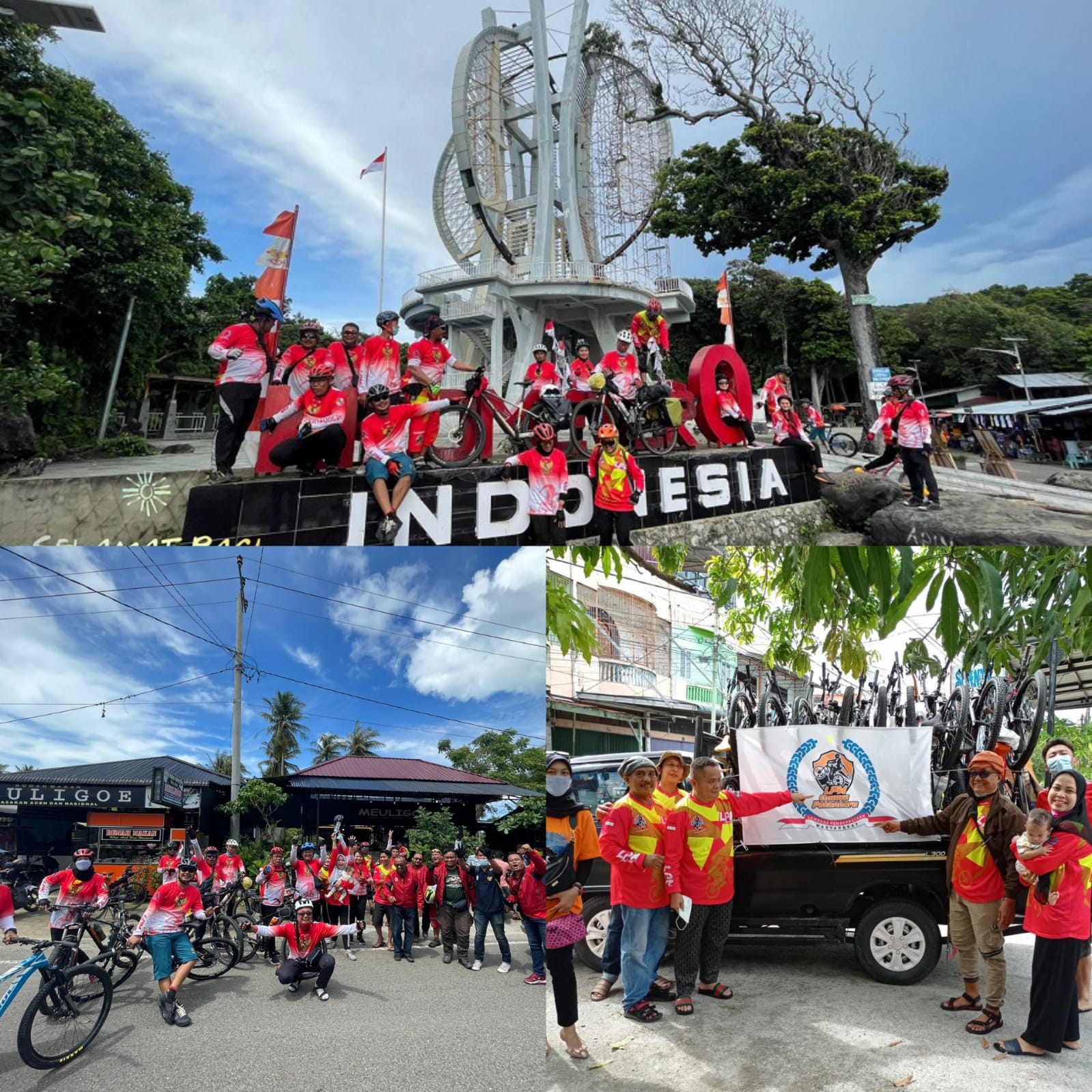 Rekor! Tim Gowes LPM Pekanbaru Touring  hingga Titik Nol Sumatera 