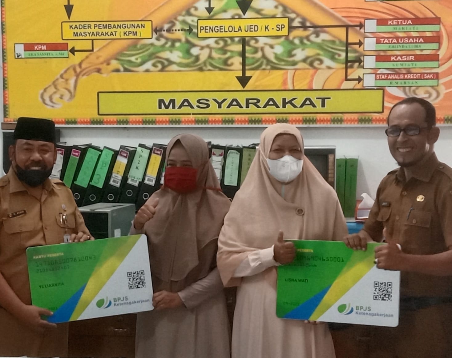 Sentuh Pemanfaat UEK-SP, Lurah Sidomulyo Barat Dukung Program BPJS Ketenagakerjaan 