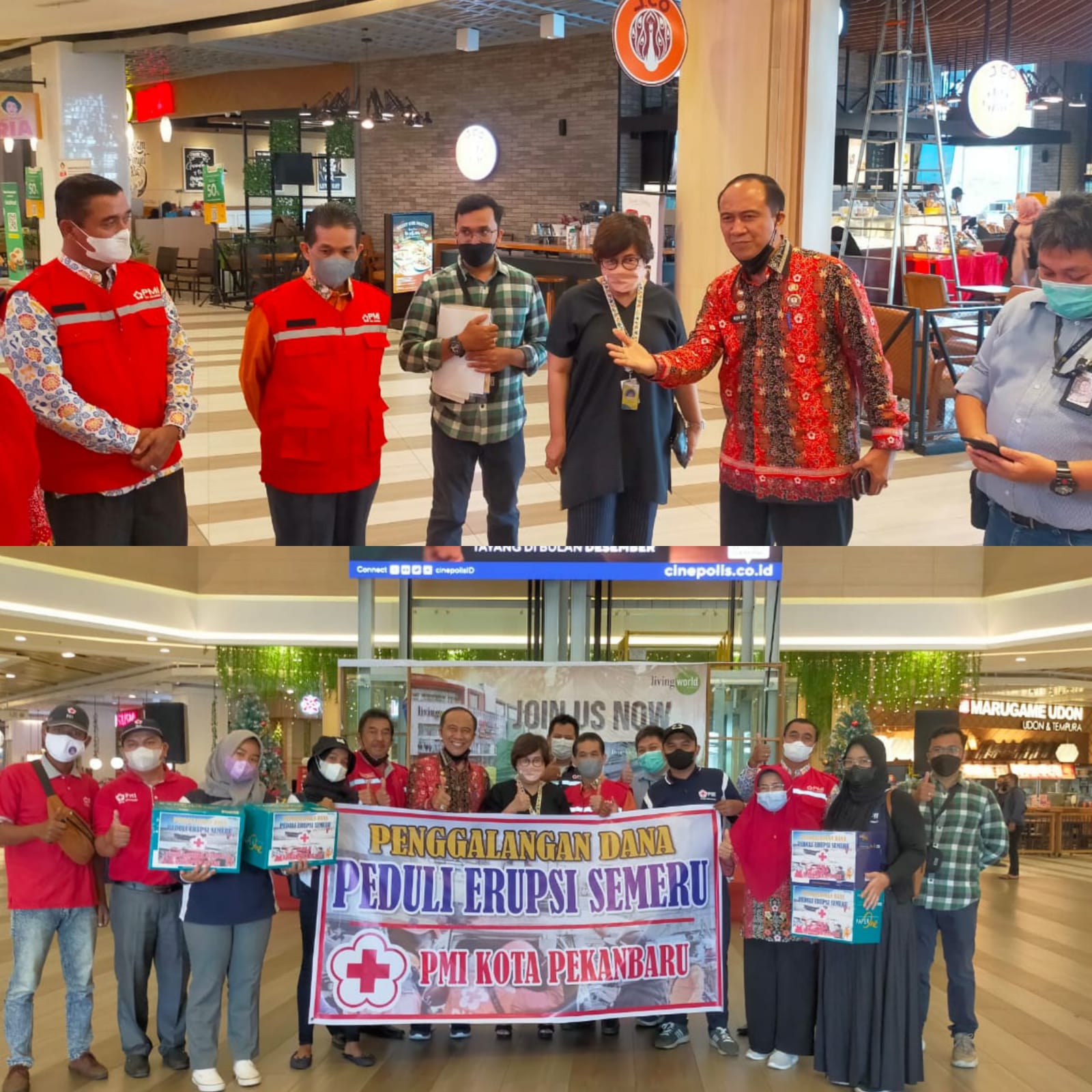 PMI Kota Pekanbaru Galang Donasi Kemanusiaan Peduli Erupsi Semeru  