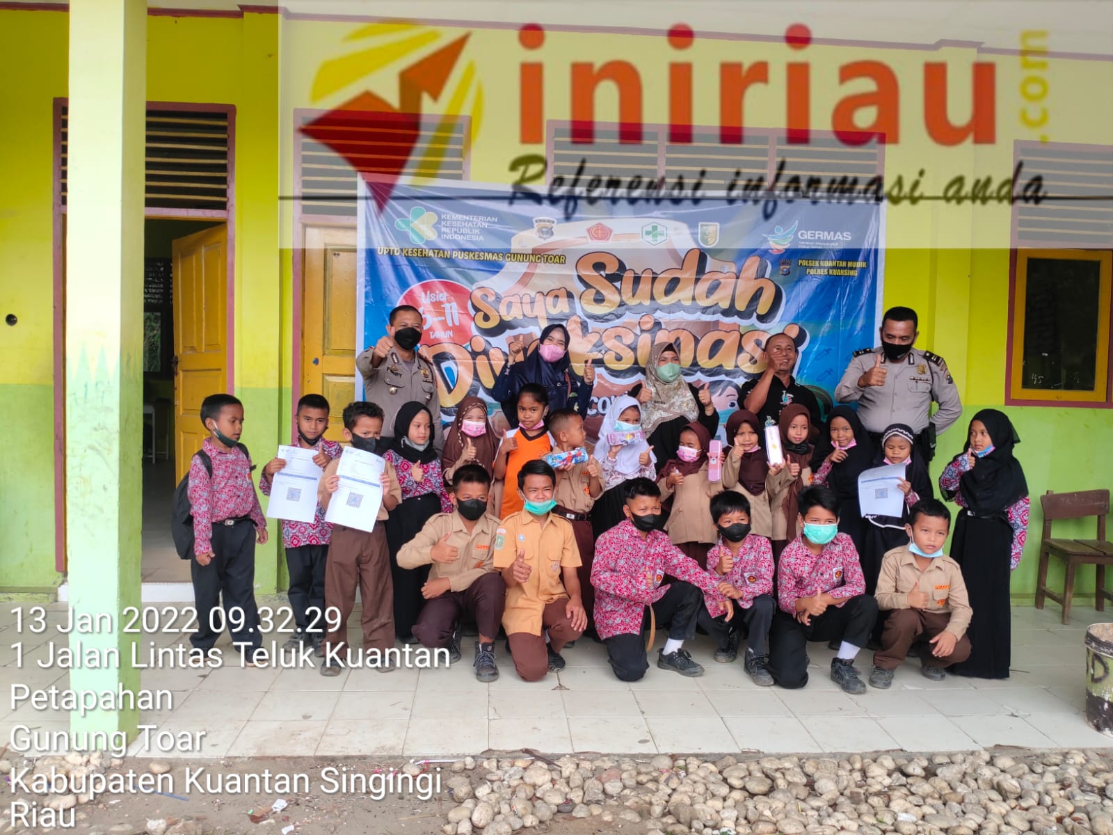 Sukseskan PTM 100 Persen, Polsek Kuantan Mudik, Gelar Vaksinasi Anak 