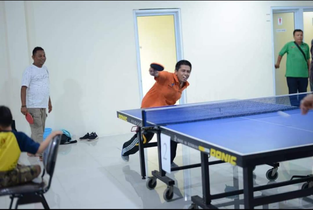 Semarakkan HPN 2022, PWI Riau Gelar Pingpong Championship IV 2022 Antar Wartawan 