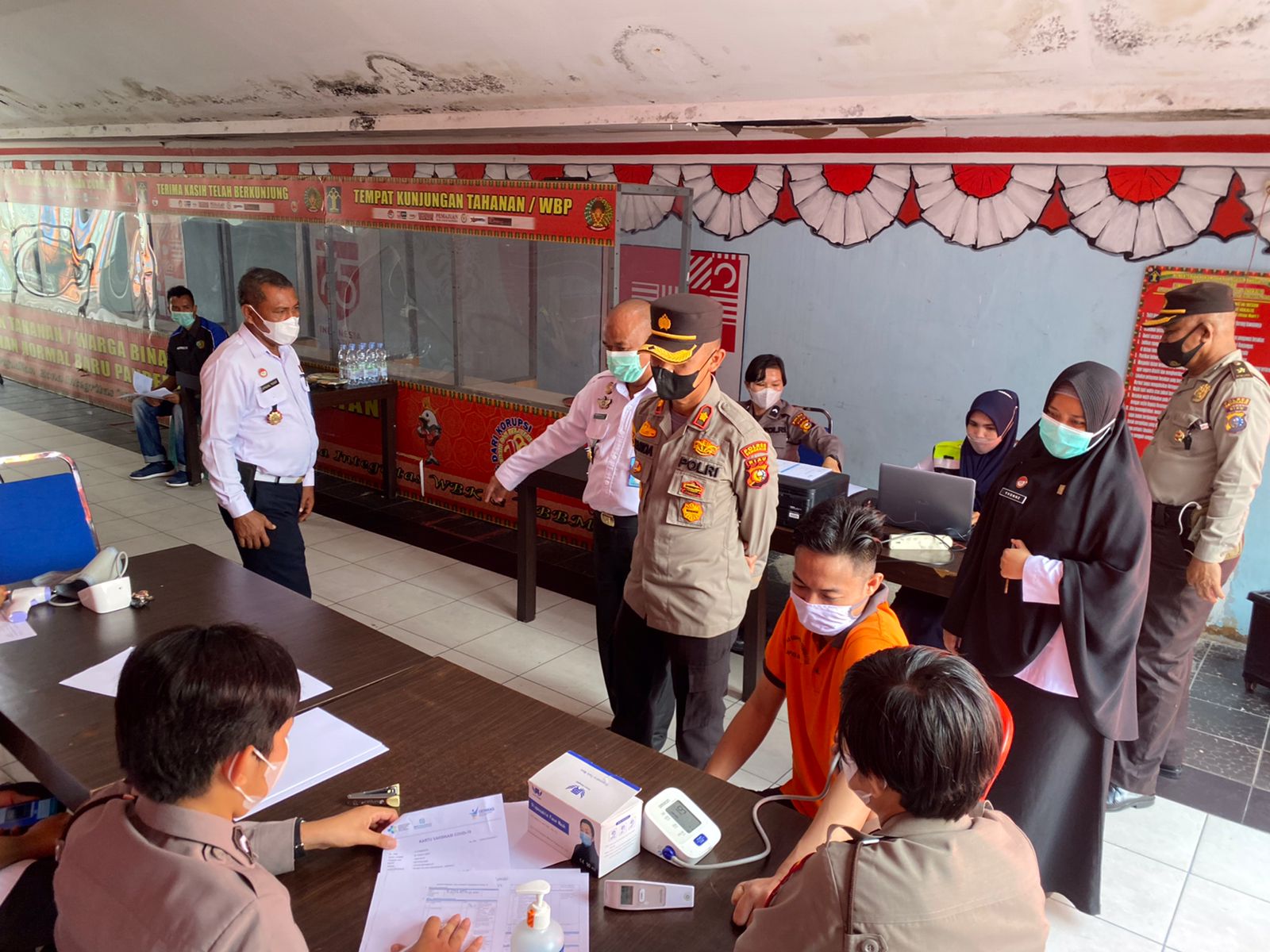 Bersinergi dengan Polres, Lapas  Kelas IIA Bengkalis Lakukan Vaksin Dosis II WBP