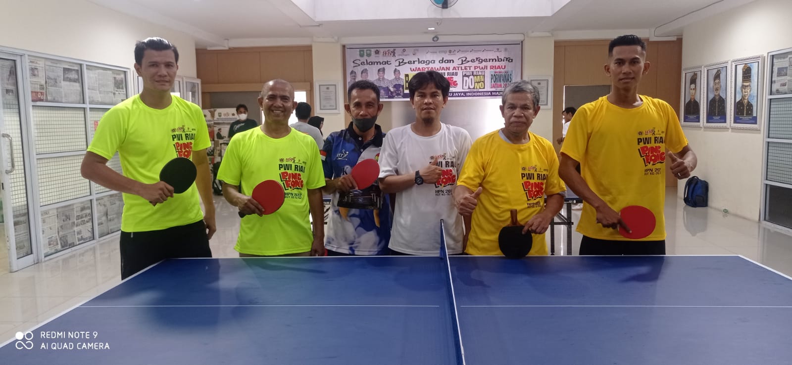 Pasangan Said - Harisep Juara Pingpong Championship PWI Riau 