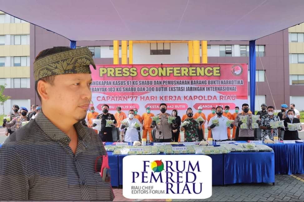 Ketua Forum Pemred Puji Kinerja Kapolda Iqbal, dalam 77 Hari Ungkap 202,19 Kg Sabu 