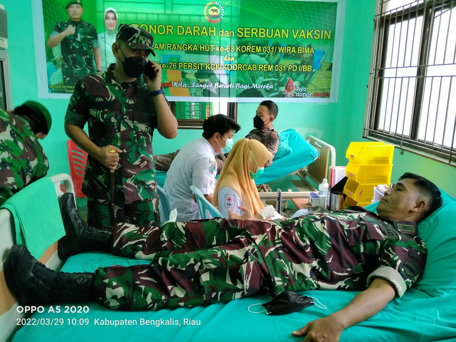HUT Korem 031/WB, Kodim Bengkalis Gelar Donor Darah 