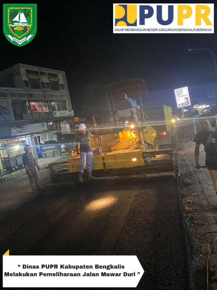 Diperintah Bupati, PUPR Bengkalis Langsung Perbaiki Jalan Mawar di Kecamatan Mandau 