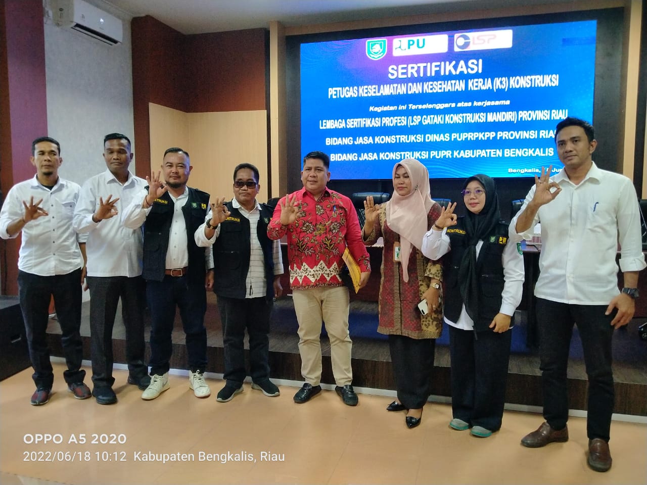 Dinas PUPR Bengkalis Gelar Pelatihan Sertifikasi K3 Konstruksi Terampil 