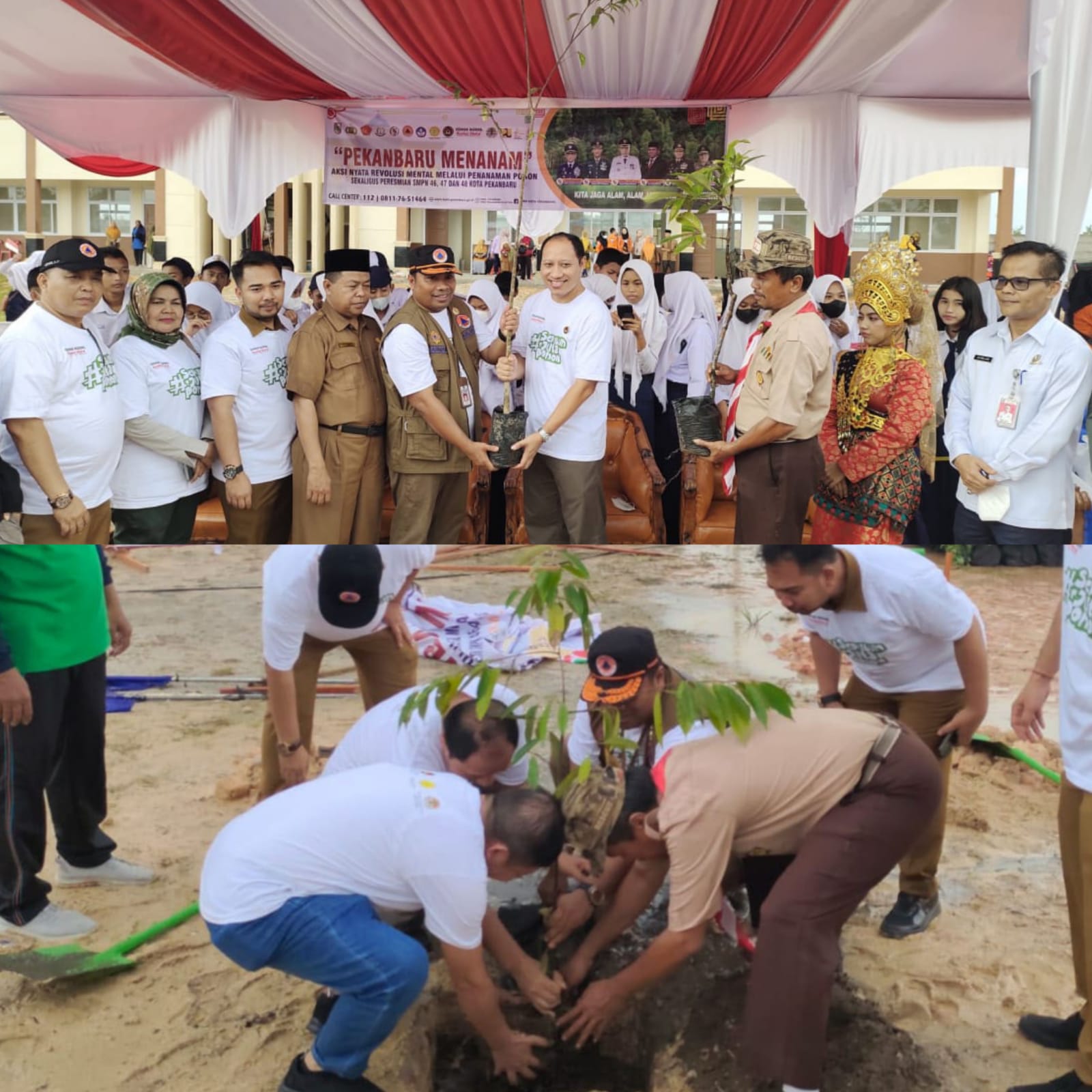 Dukung Revolusi Mental Menjaga Lingkungan, Pemko Pekanbaru Tanam 55.400 Pohon