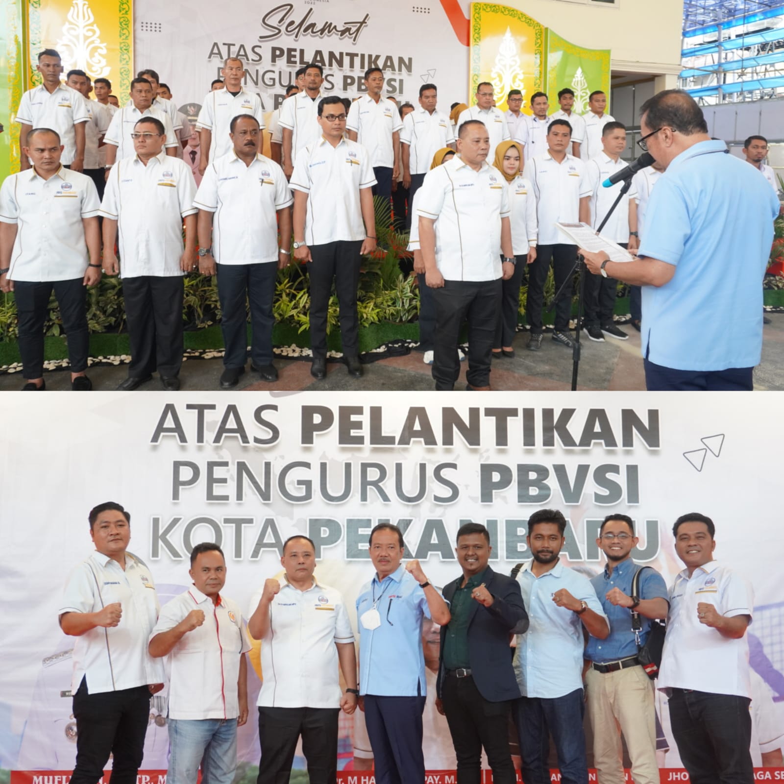 Dipimpin Haris Kampay, Pengurus PBVSI Kota Pekanbaru Periode 2020-2026 Resmi Dikukuhkan