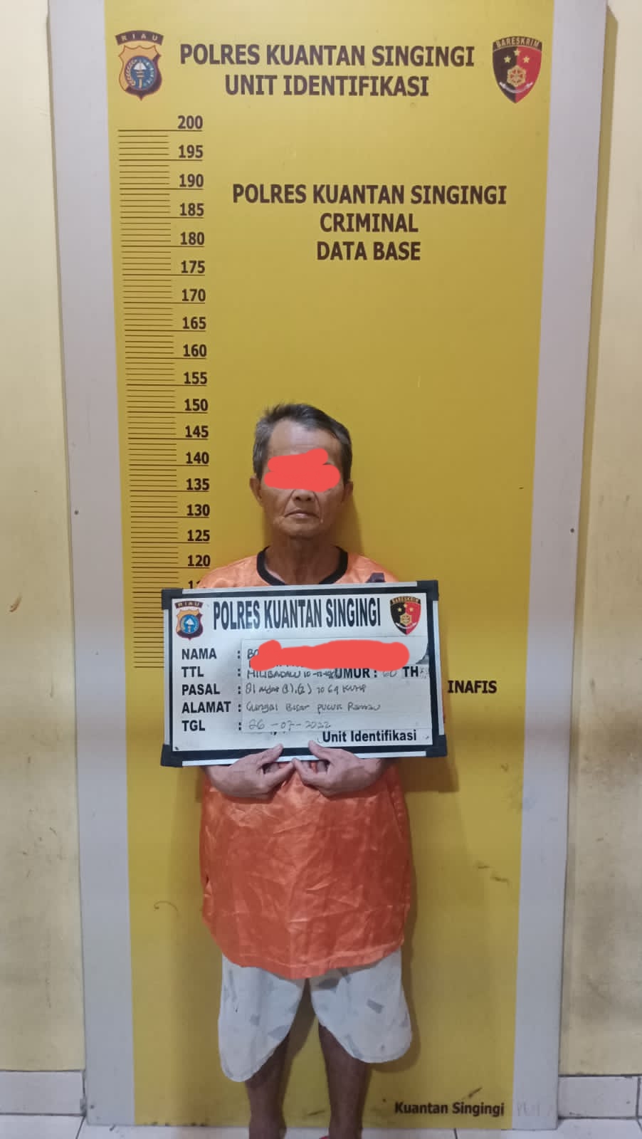 Pelaku Dugaan Pencabulan  Bocah 7 Tahun di Pucuk Rantau Dibekuk Polisi