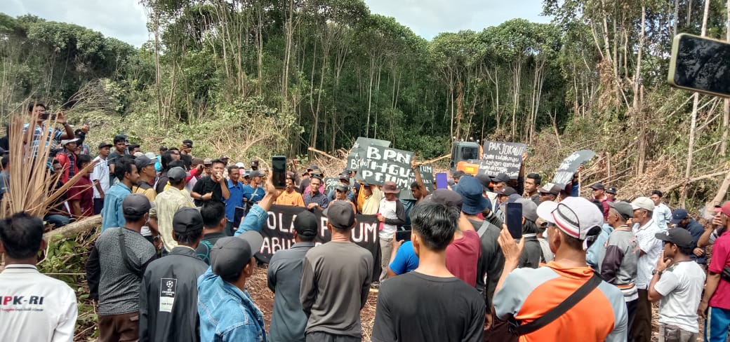 Ratusan Massa GEMMPAR dan APKK Desak BPN Riau Cabut HGU PT TUM