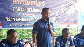 Roadshow 12 kabupaten kota, Demokrat Riau Sambangi Insan Media di Pelalawan