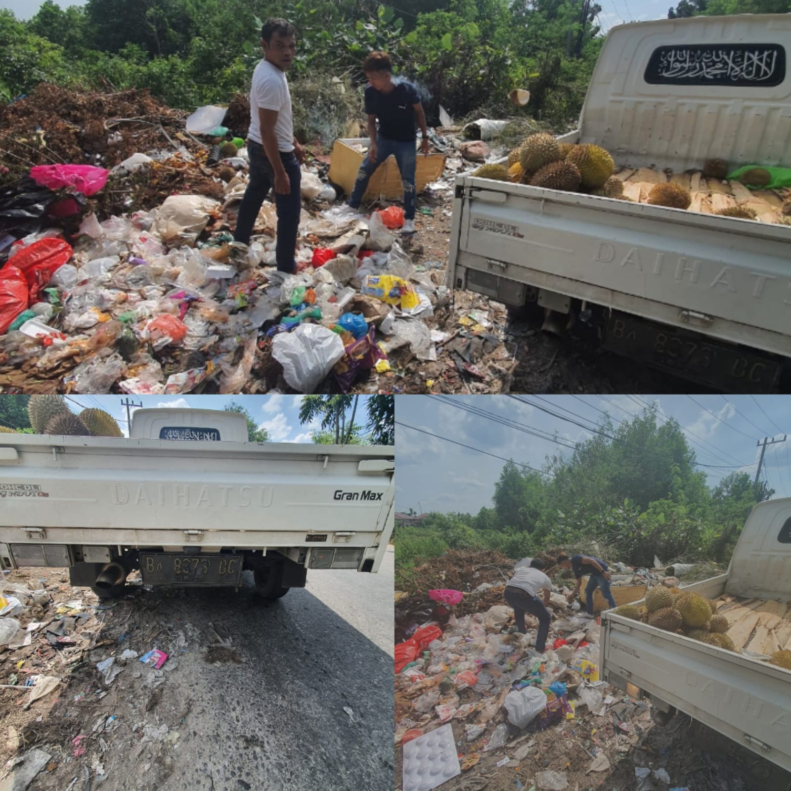 Lurah Sri Meranti Pergoki Oknum Warga Buang Sampah di TPS Ilegal 