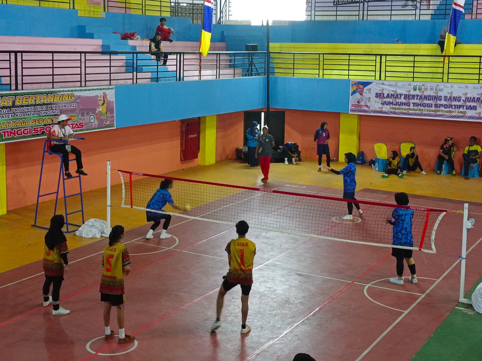 Luar Biasa, Bengkalis Sapu Bersih Emas Takraw Putri