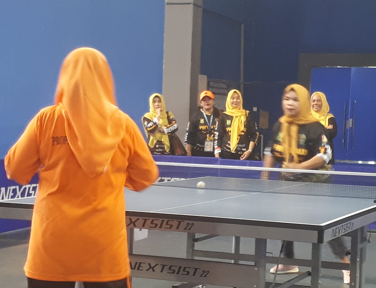 Tampil Maksimal, Langkah Tim Tenis Meja IKWI Riau Akhirnya Terhenti